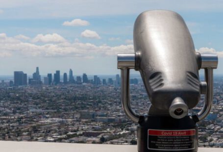 La La Land - A binoculars looking out over a city