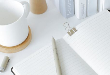 Schindler's List - Notebook opened on desk near books