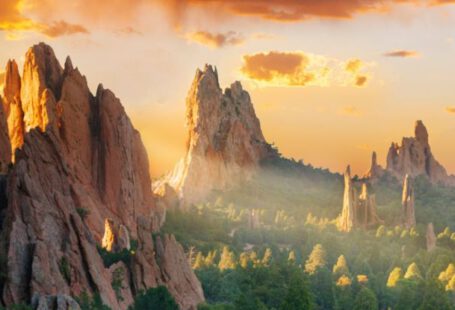Among Us - Garden Of The Gods Rock Formations At Stunning Sunset