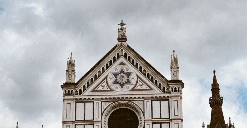 Florence And Tuscany - Facade of the Santa Croce Church in Florence, Tuscany, Italy