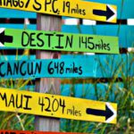 1,000 Places - Brown Wooden Destination Arrow Guide